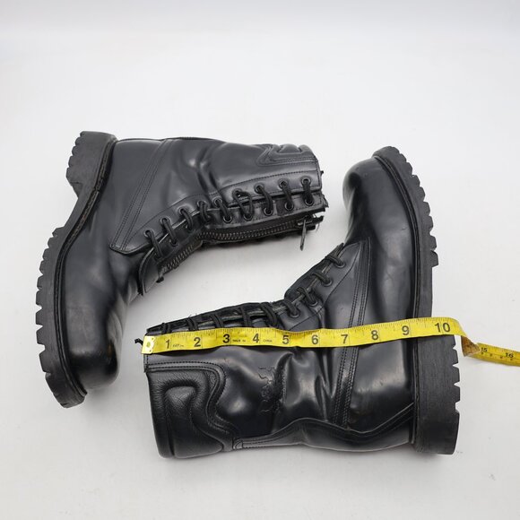 All American Boot MFG Steel Toe Patrol Men 9 EEE Black Leather FireFighter Boot - Picture 6 of 11